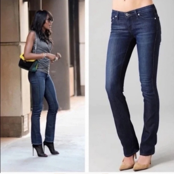 AG ADRIANO GOLDSCHMIED SLIM BOOT DARK WASH JEANS SIZE 27 - Picture 2 of 8